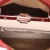 Fendi  Peekaboo Selleria medium model  shoulder bag  in red grained leather - Detail D3 thumbnail