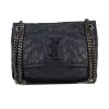 Saint Laurent  Niki medium model  shoulder bag  in navy blue leather - 360 thumbnail