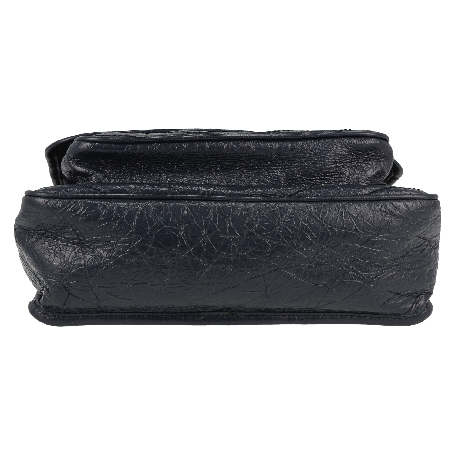 Bolso bandolera Saint Laurent  Niki modelo mediano  en cuero azul marino - Detail D1