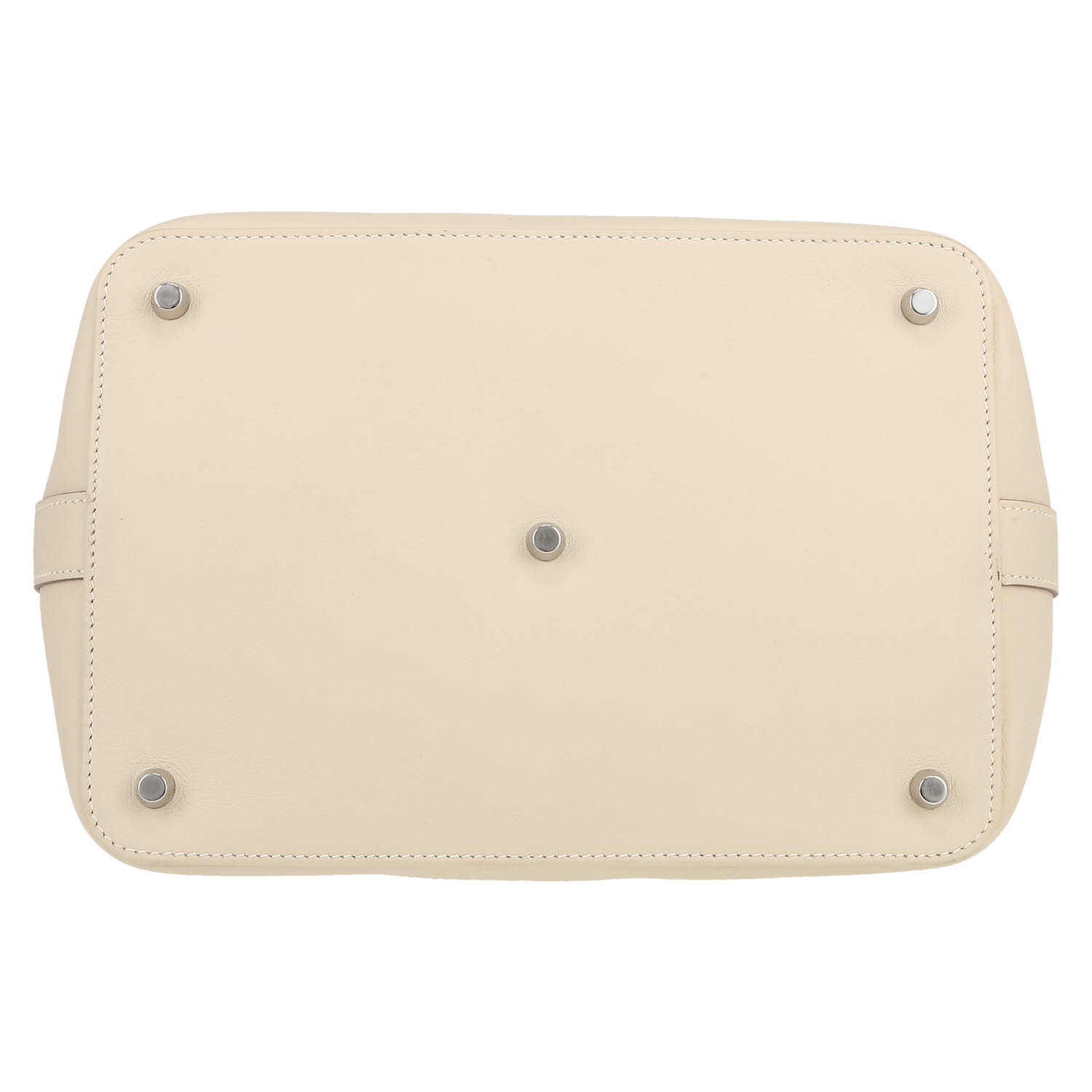 Bolso de mano Hermès  Tool Box en cuero swift Craie - Detail D1