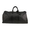 Sac de voyage Louis Vuitton  Keepall 55 en toile monogram gris Graphite et cuir noir - Detail D1 thumbnail