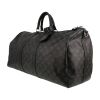 Sac de voyage Louis Vuitton  Keepall 55 en toile monogram gris Graphite et cuir noir - Detail D2 thumbnail
