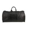 Sac de voyage Louis Vuitton  Keepall 55 en toile monogram gris Graphite et cuir noir - Detail D5 thumbnail