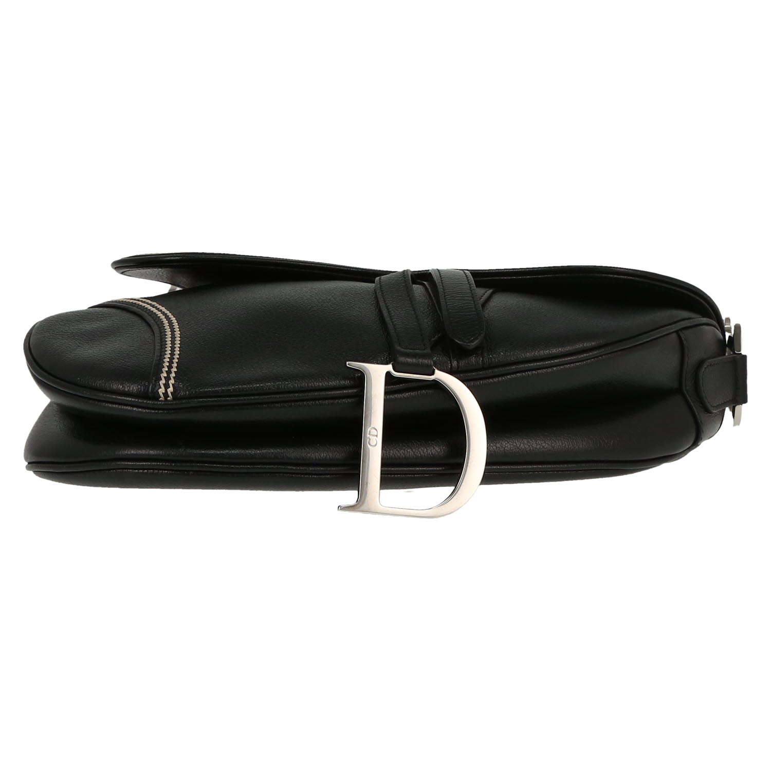 Bolso de mano Dior  Saddle en cuero negro - Detail D1