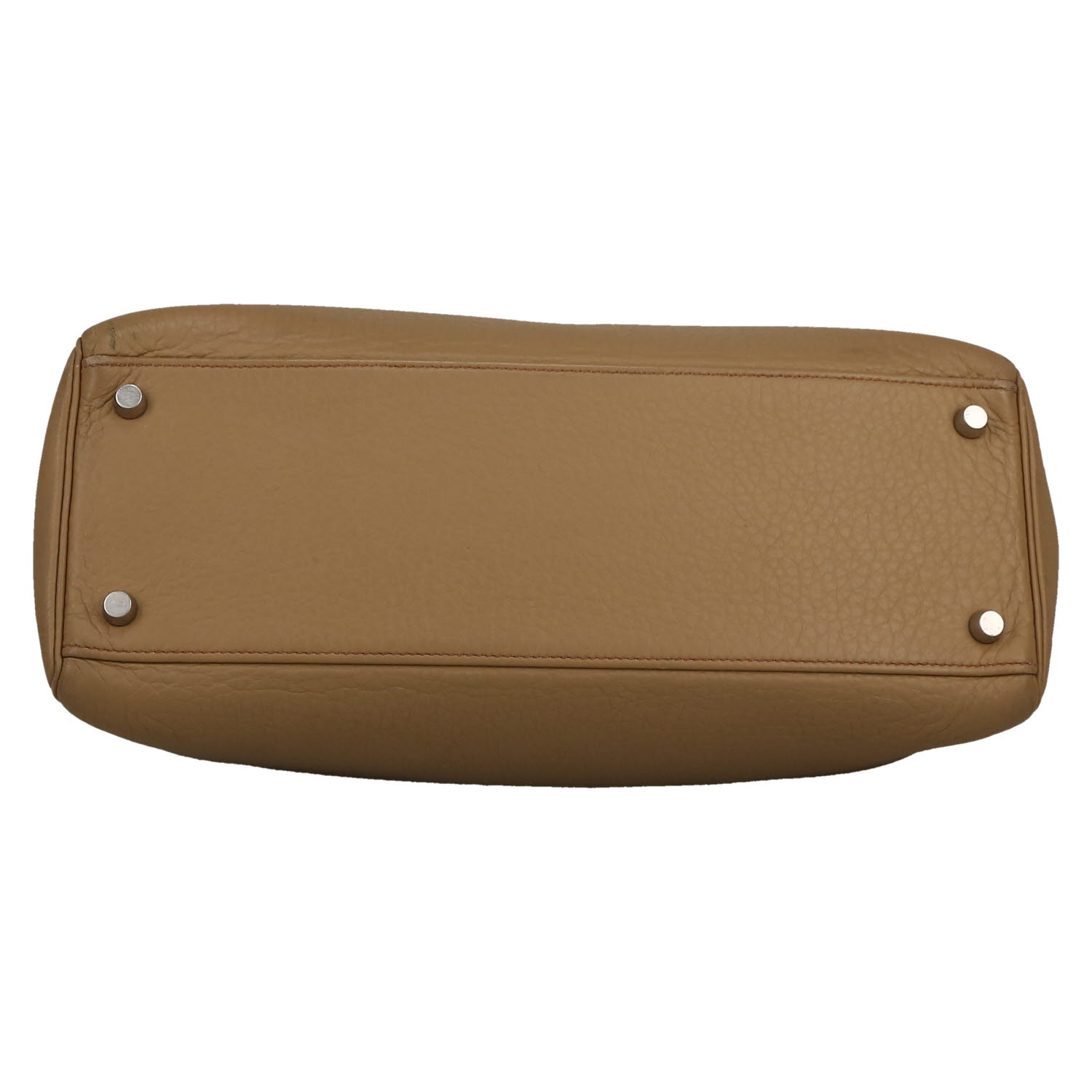 Hermès  Kelly 32 cm handbag  in beige leather taurillon clémence - Detail D1