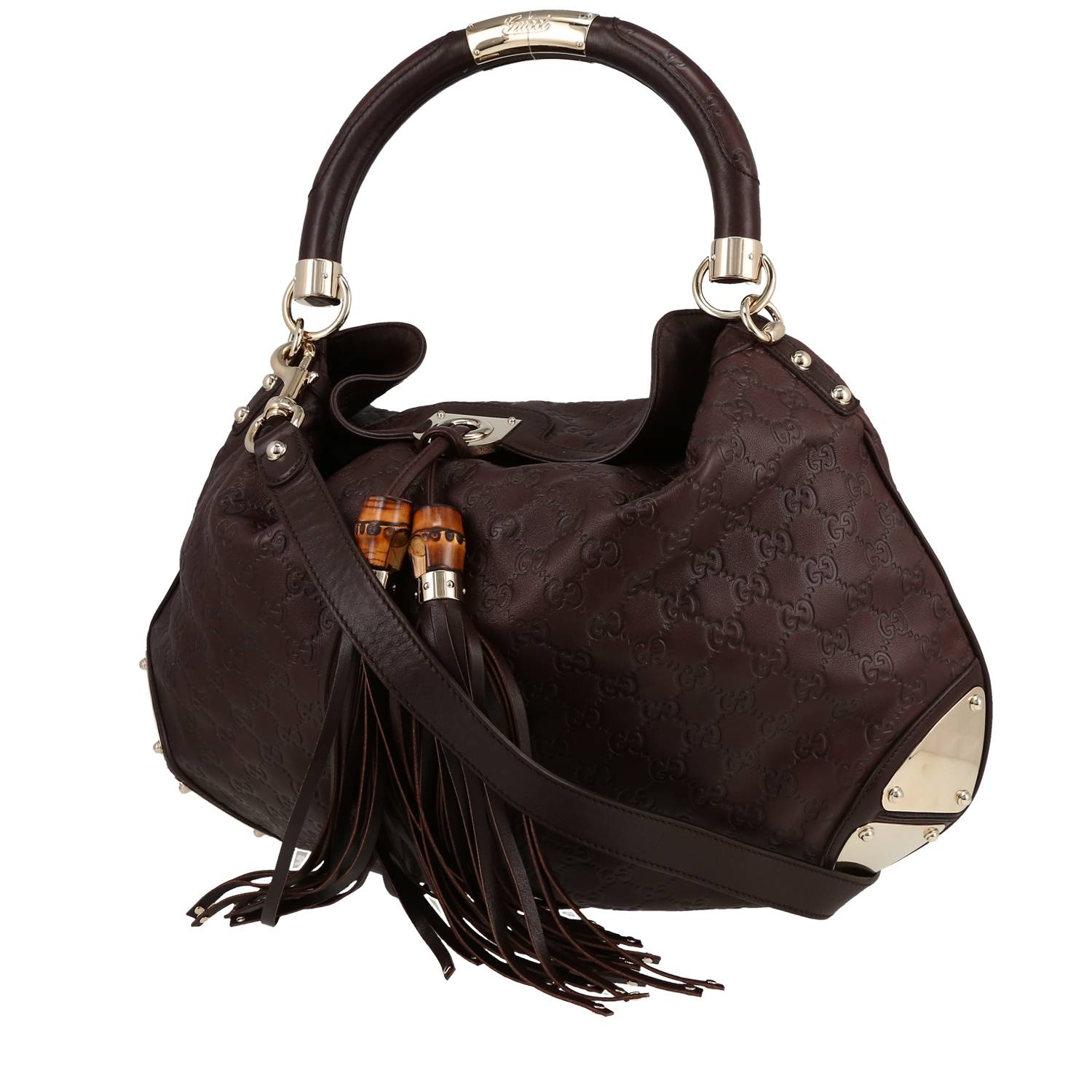 Borsa Gucci  Bamboo in pelle marrone