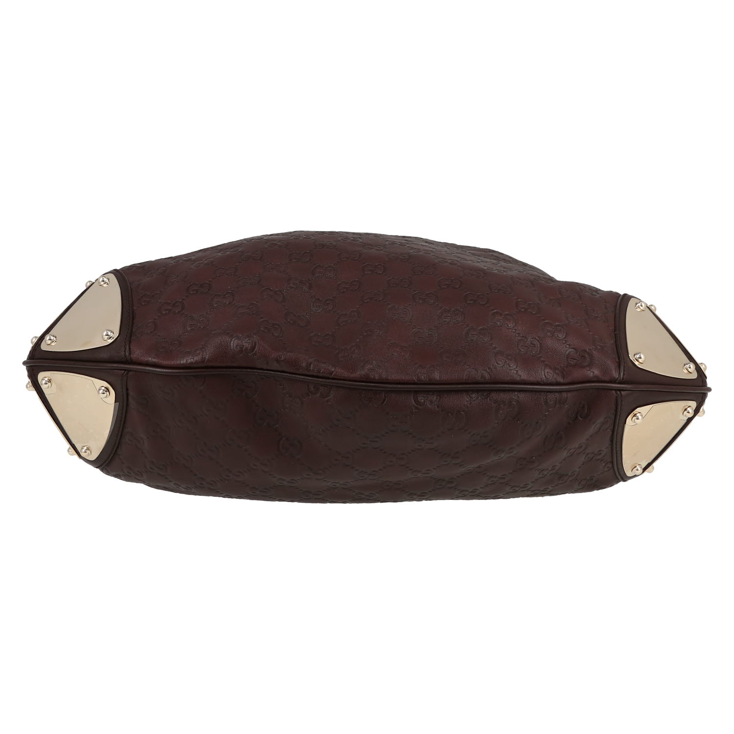 Gucci  Bamboo handbag  in brown leather - Detail D1