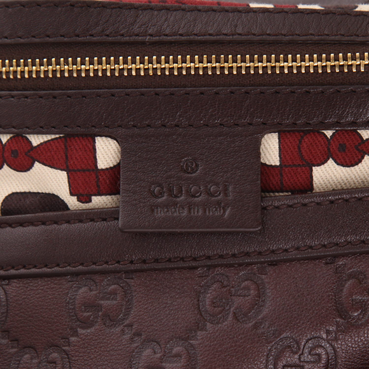 Bolso de mano Gucci  Bamboo en cuero marrón - Detail D2