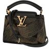 Louis Vuitton  Capucines mini  shoulder bag  in black silk  and gold pearl - 00pp thumbnail