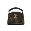 Louis Vuitton  Capucines mini  shoulder bag  in black silk  and gold pearl - 360 thumbnail