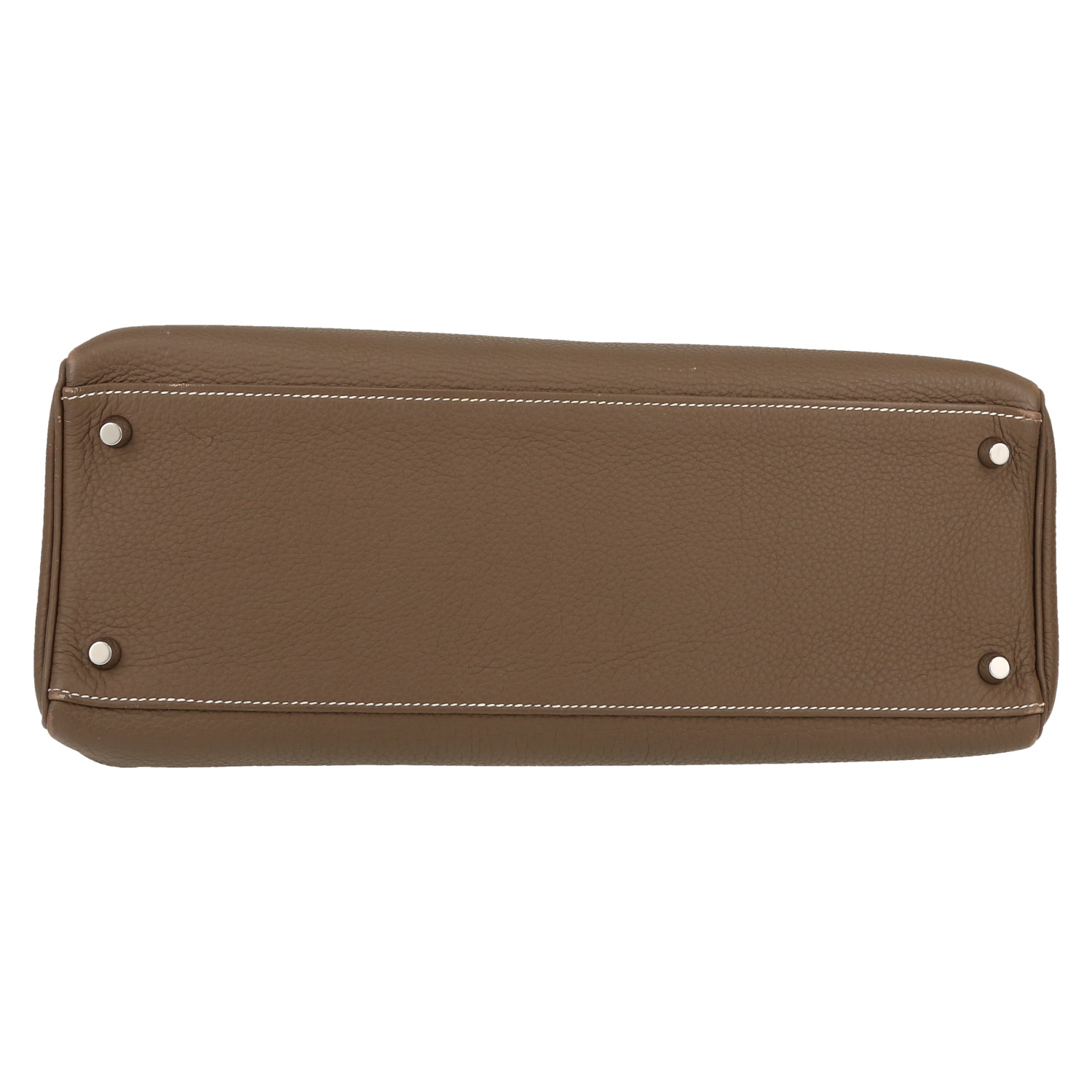 Borsa Hermès  Kelly 35 cm in pelle togo etoupe - Detail D1