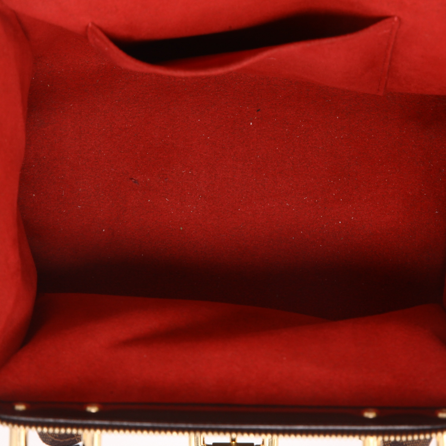 Borsa Louis Vuitton  Knightsbridge in tela a scacchi ebana e pelle lucida marrone - Detail D3