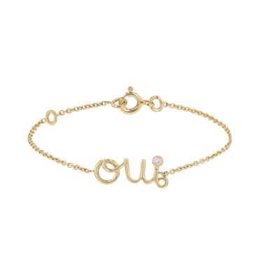Brazalete Dior Oui de oro amarillo y diamante
