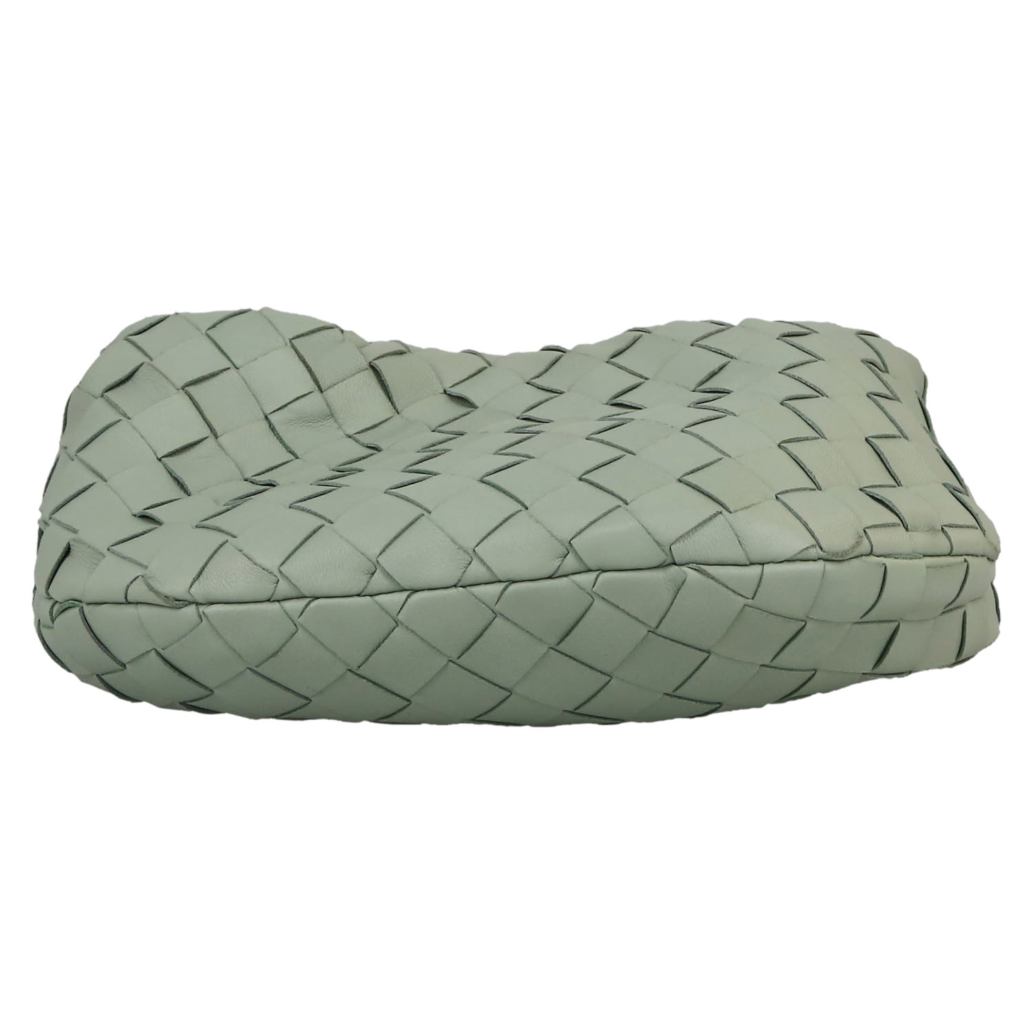 Borsa Bottega Veneta  Mini Jodie in pelle intrecciata verde acqua - Detail D1