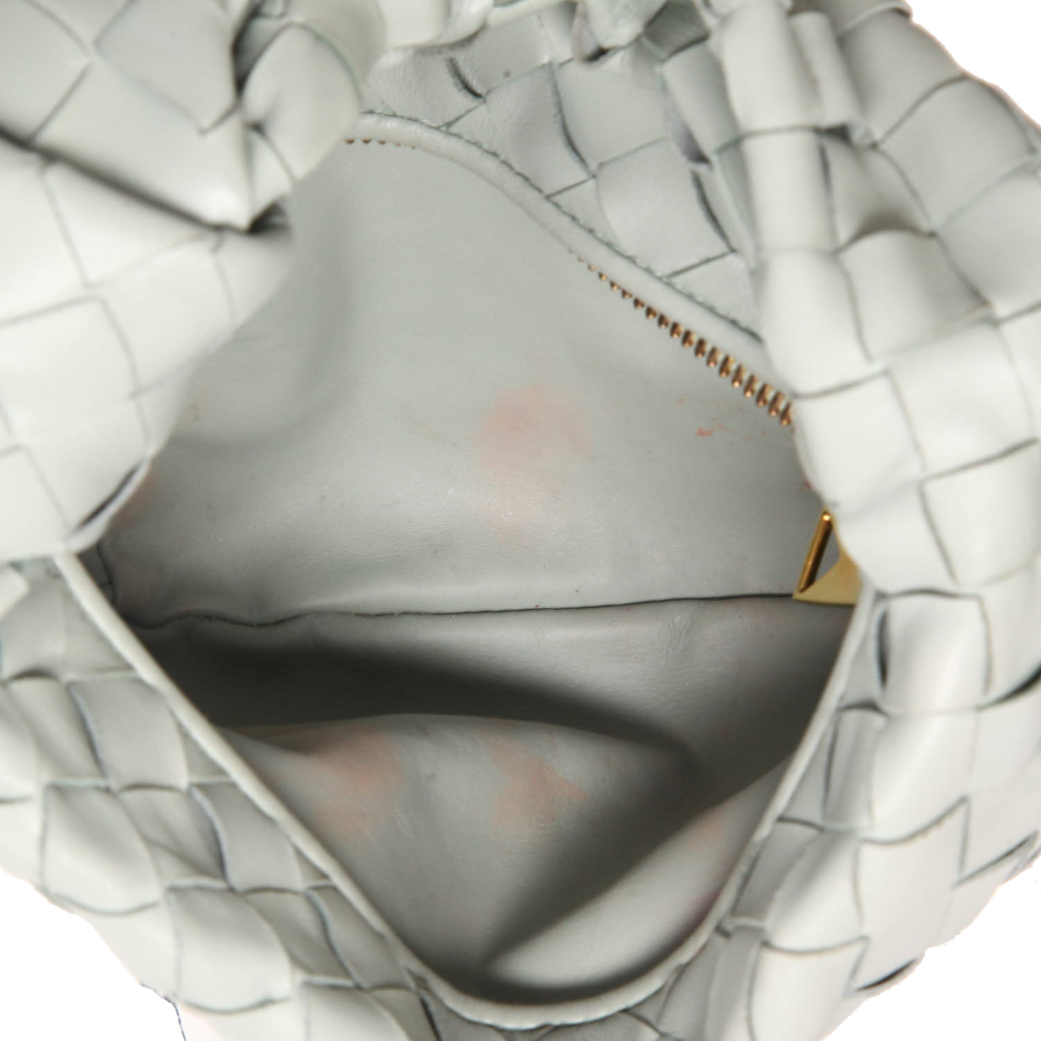 Bottega Veneta  Mini Jodie handbag  in green intrecciato leather - Detail D3