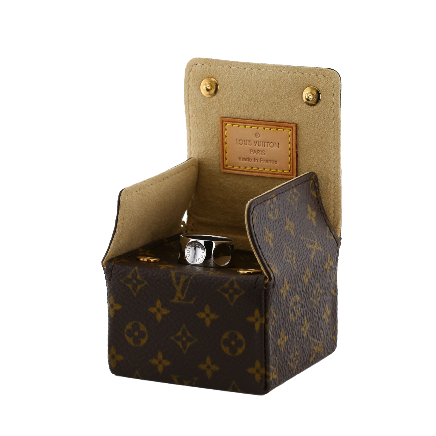 Sortija Louis Vuitton Empreinte de oro blanco - Detail D2