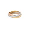Cartier Trinity small model ring in 3 golds and diamonds - 00pp thumbnail