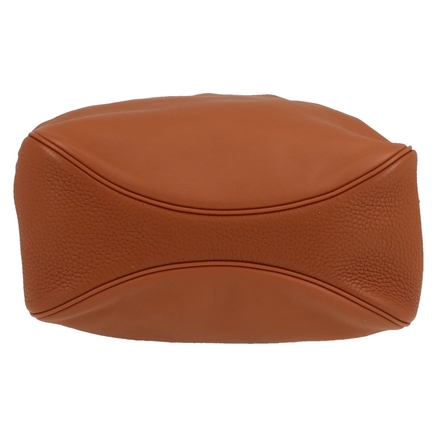 Bolso para llevar al hombro Hermès  Virevolte en cuero swift color oro y cuero natural - Detail D1