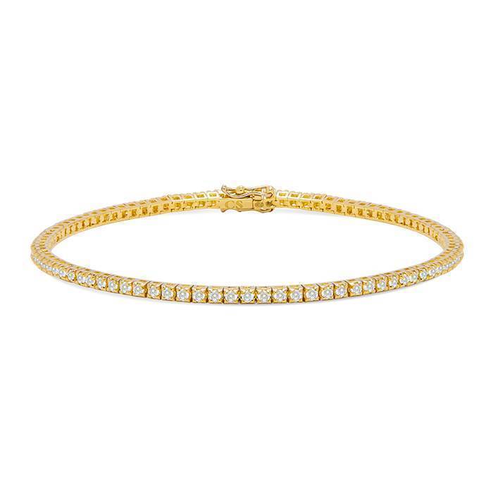 bracelet en or jaune et diamants (1, 06 carat)