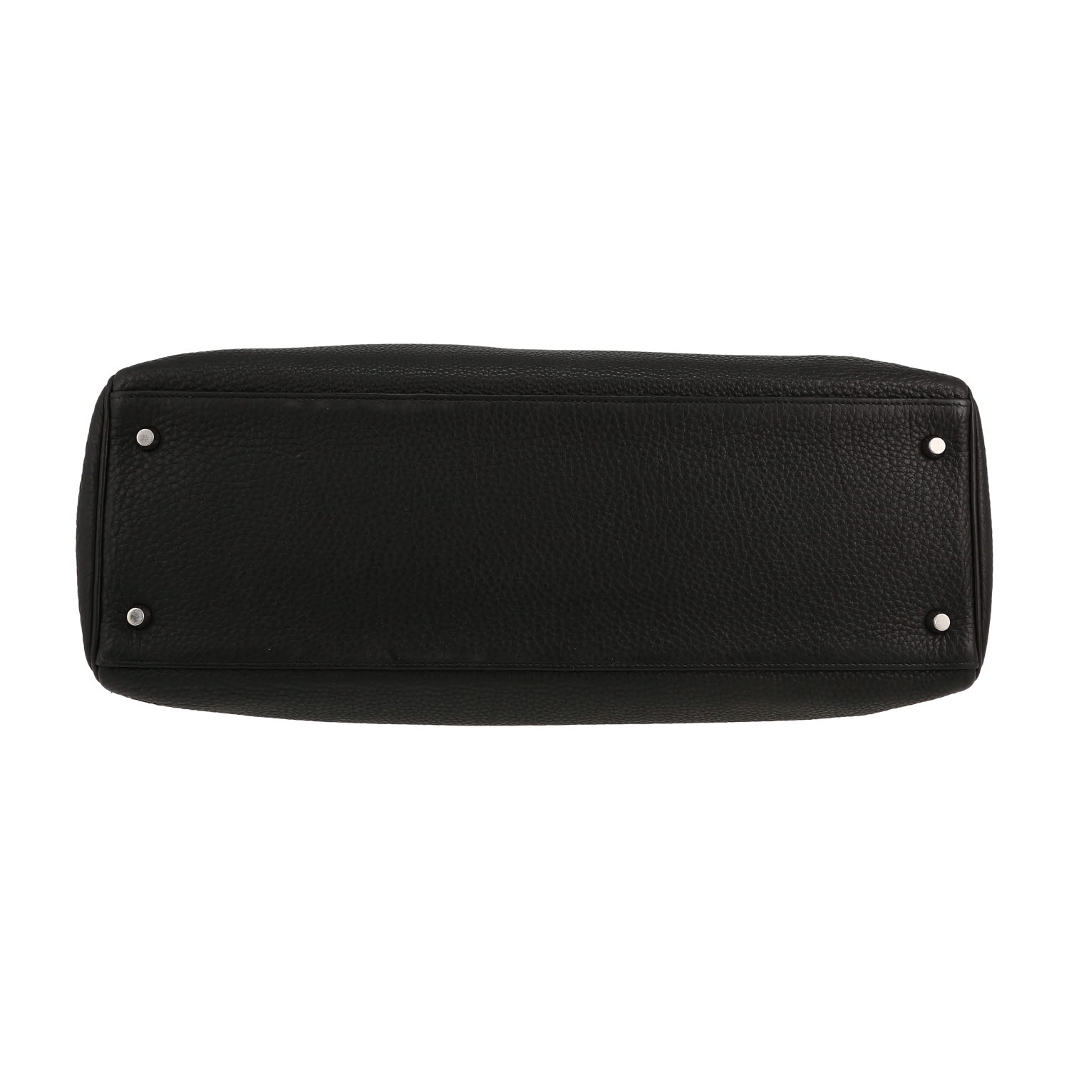 Bolso de mano Hermès  Kelly 40 cm en cuero togo negro - Detail D1