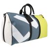Bolsa de viaje Louis Vuitton  Keepall 50 en cuero Monogram negro, blanco amarillo y azul - Detail D3 thumbnail
