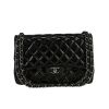 Borsa Chanel  Timeless Jumbo in pelle verniciata e foderata nera - 360 thumbnail