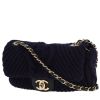 Chanel  Mini Timeless shoulder bag  in navy blue jersey - 00pp thumbnail