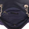 Chanel  Mini Timeless shoulder bag  in navy blue jersey - Detail D3 thumbnail
