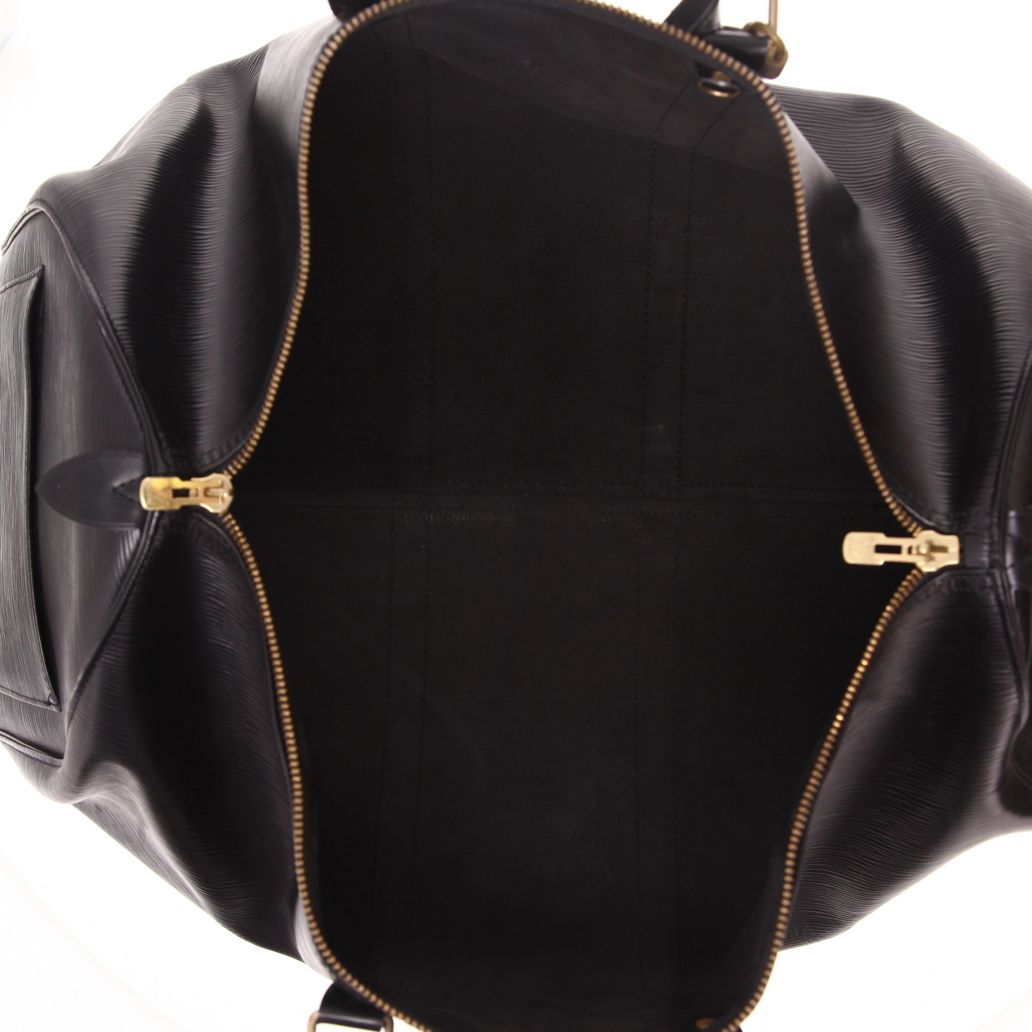 Bolsa de viaje Louis Vuitton  Keepall 55 en cuero Epi negro - Detail D3