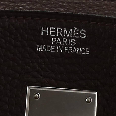 Sac à main Hermès  Birkin 40 cm en cuir togo marron - Detail D2