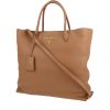 Prada  Daino shopping bag  in brown grained leather - 00pp thumbnail