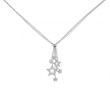 Collier Tiffany 
Co Etoile en platine et diamants