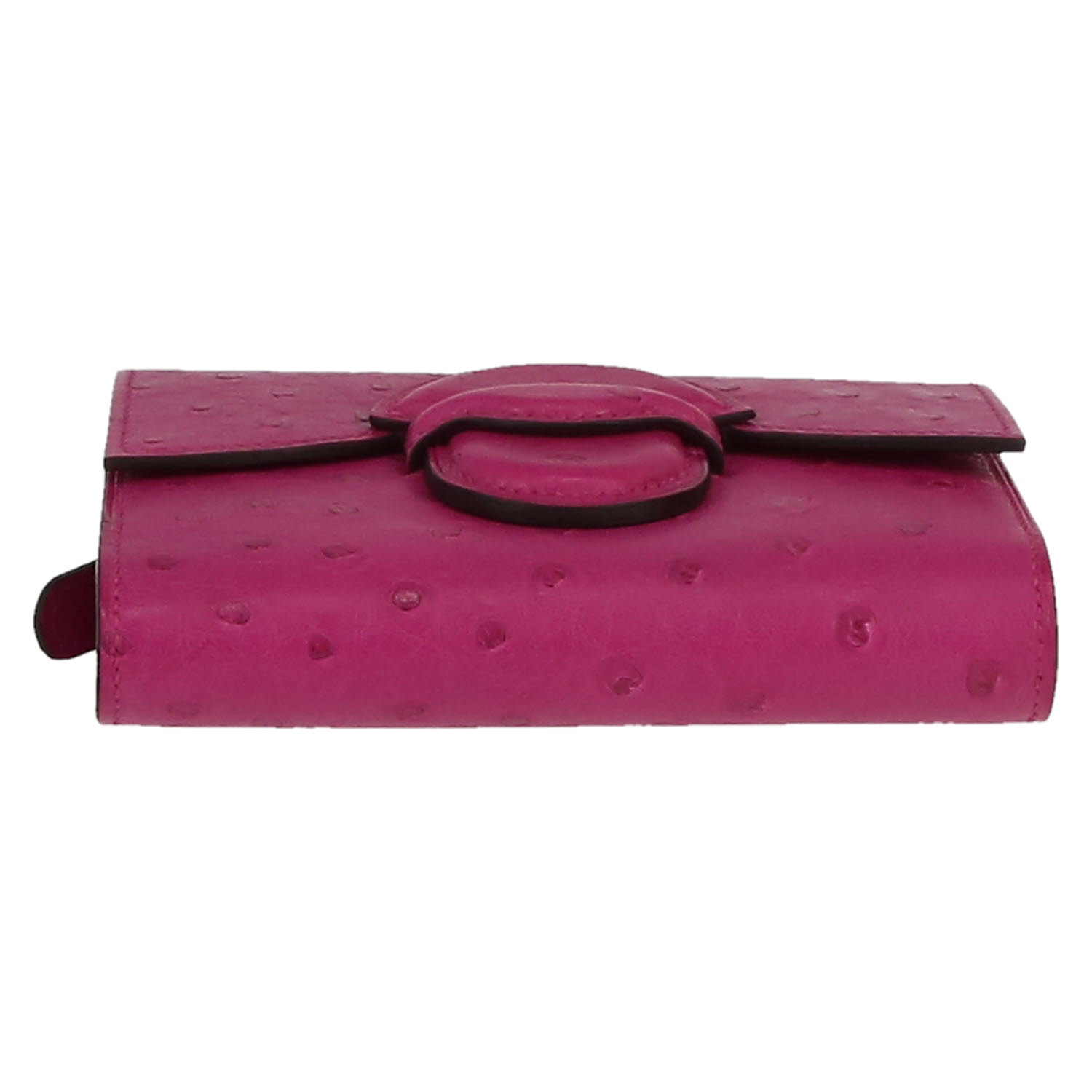 Hermès  1938 wallet  in pink ostrich leather - Detail D1