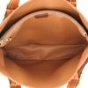Celine  Vintage bag worn on the shoulder or carried in the hand  in brown leather  and brown "Triomphe" canvas - Detail D3 thumbnail