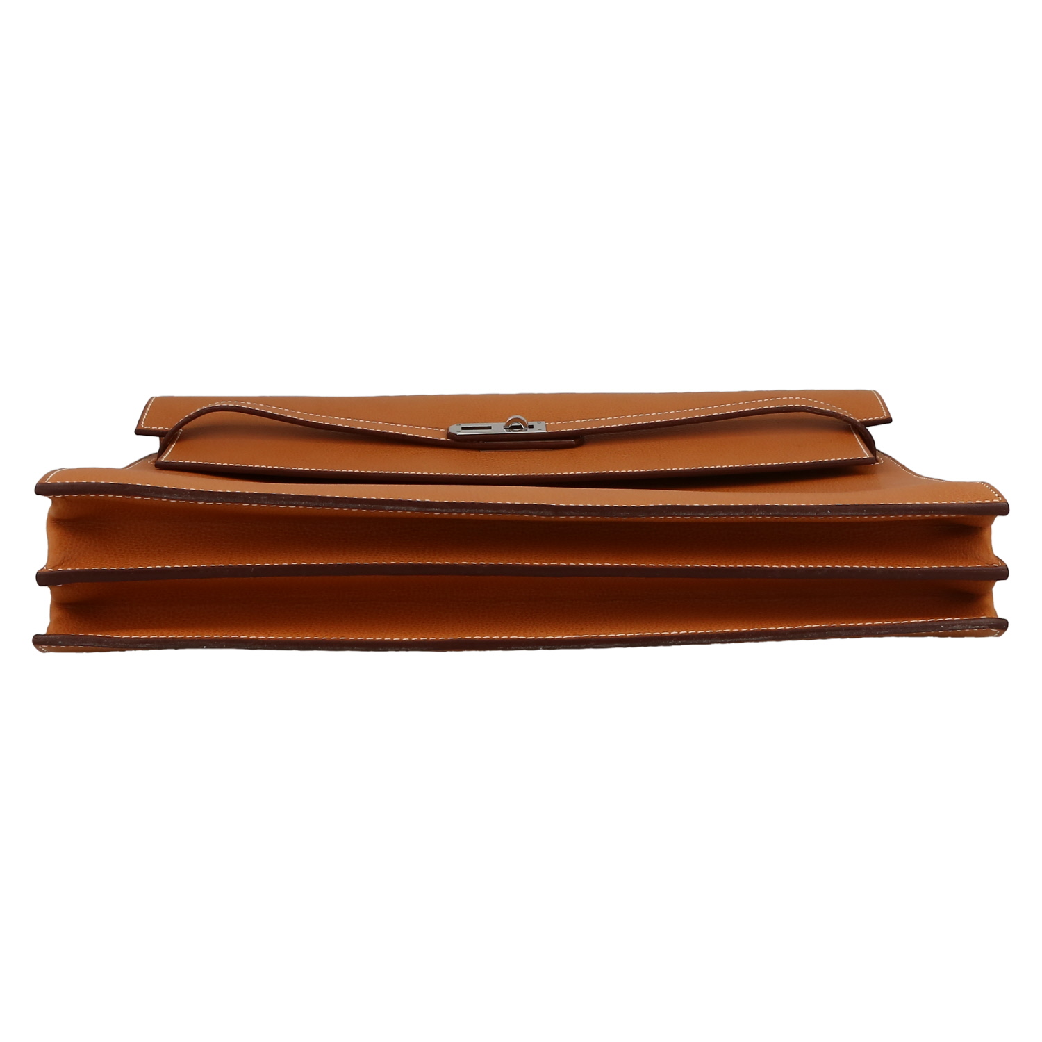 Borsa portadocumenti Hermès  Kelly Dépêches in vacchetta gold - Detail D1