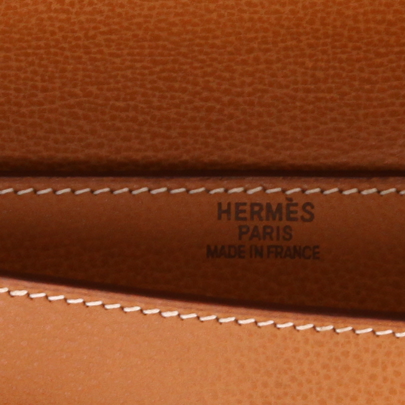 Porte-documents Hermès  Kelly Dépêches en vache Liégée gold - Detail D2