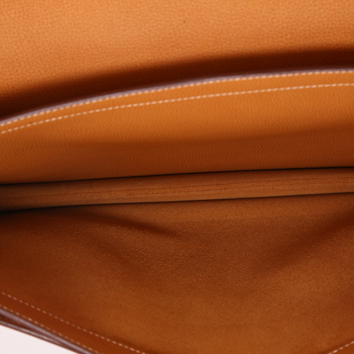 Borsa portadocumenti Hermès  Kelly Dépêches in vacchetta gold - Detail D3