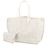 Goyard  Anjou shopping bag  in white Goyard canvas  and white leather - 00pp thumbnail