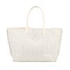 Goyard  Anjou shopping bag  in white Goyard canvas  and white leather - 360 thumbnail