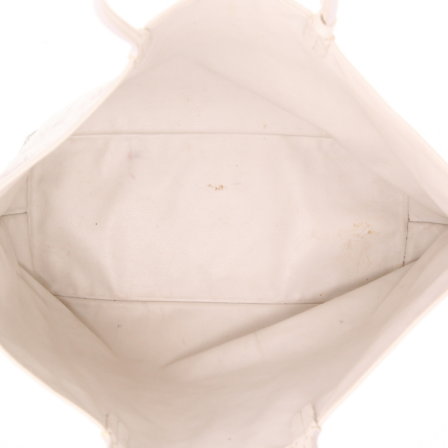 Bolso Cabás Goyard  Anjou en tela Goyardine blanca y cuero blanco - Detail D3