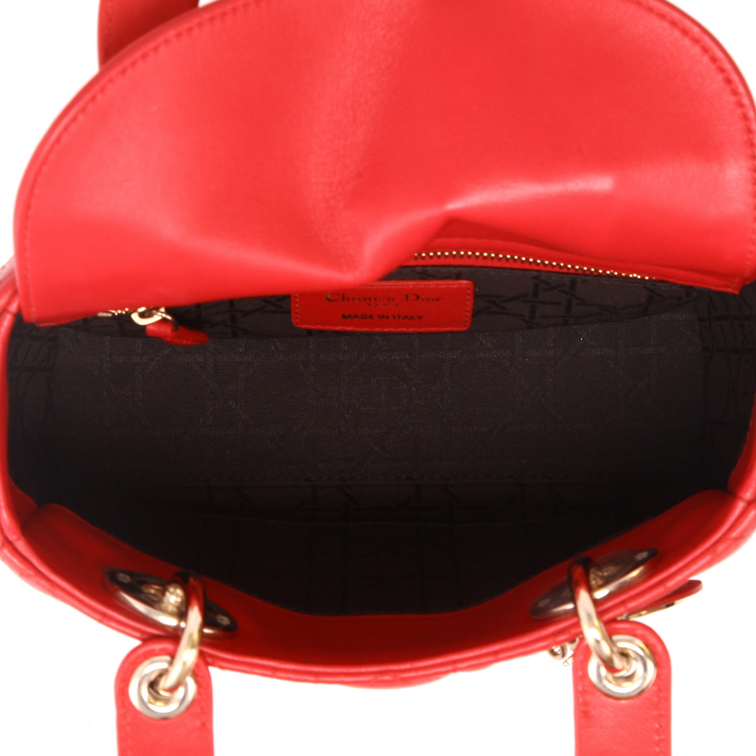 【無料郵送/関税込/正規品】 (W) Dior Abcdior Q Quadrilobe Qua Small Lady Dior My ABCDior Bag Cloud Gray Cannage Lambskin