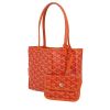 Goyard  Saint-Louis shopping bag  in orange Goyard canvas  and orange leather - 00pp thumbnail