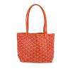 Goyard  Saint-Louis shopping bag  in orange Goyard canvas  and orange leather - 360 thumbnail