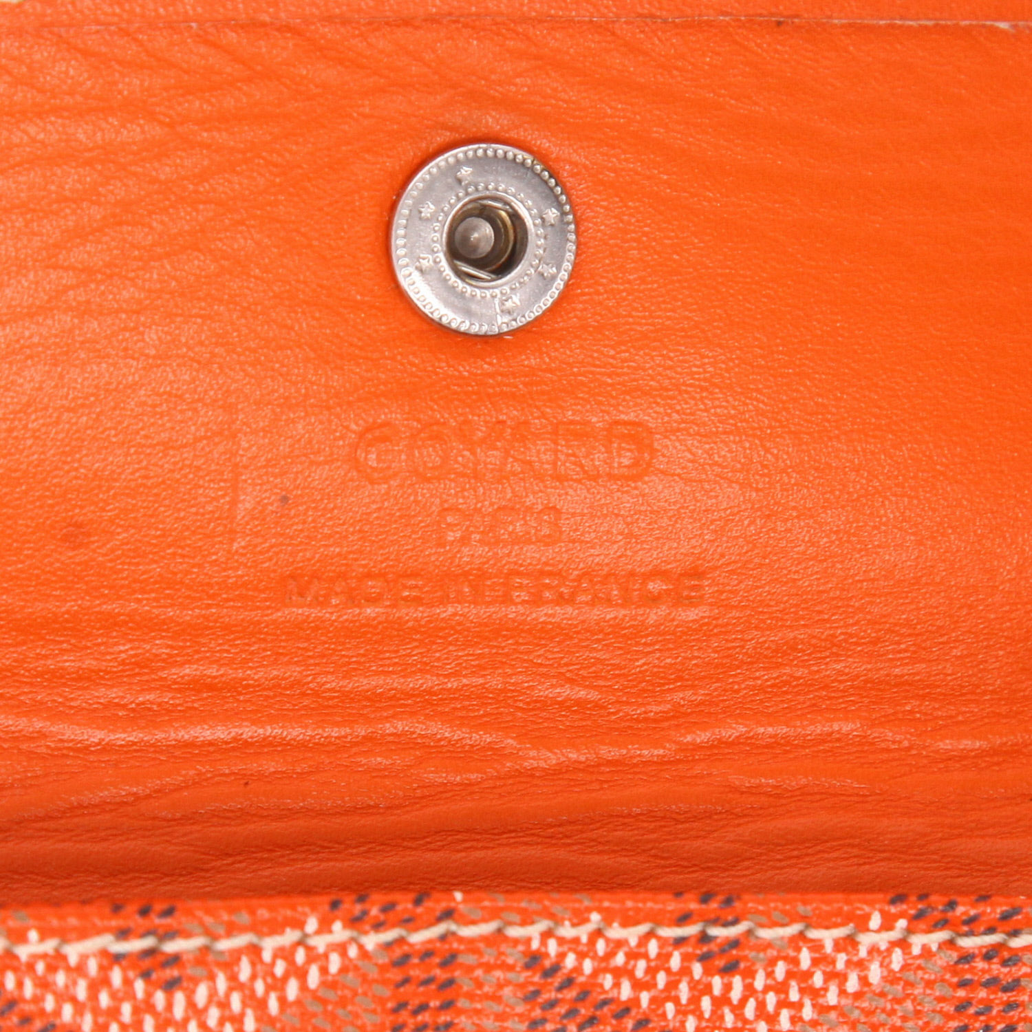 Sac cabas Goyard  Saint-Louis en toile Goyardine orange et cuir orange - Detail D2