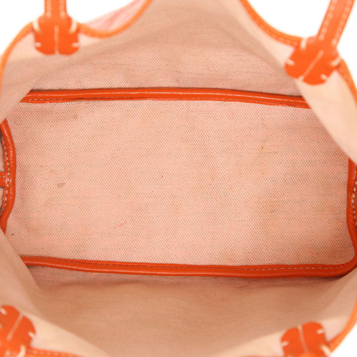 Shopping bag Goyard  Saint-Louis in tela Goyardine arancione e pelle arancione - Detail D3