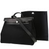 Hermès  Herbag shoulder bag  in black canvas  and black leather - 00pp thumbnail