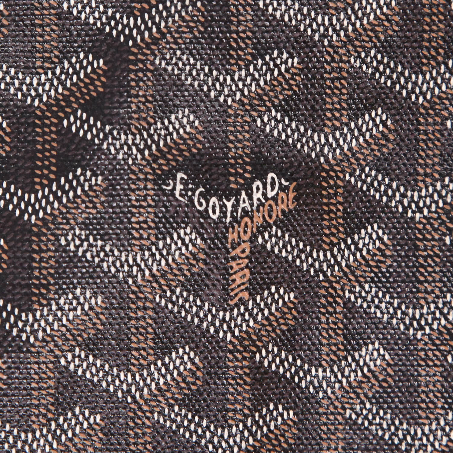 Sac cabas Goyard  Saint-Louis en toile Goyardine noire et cuir marron - Detail D2