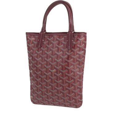 Borsa Goyard  Poitiers in tela Goyardine bordeaux e pelle bordeaux