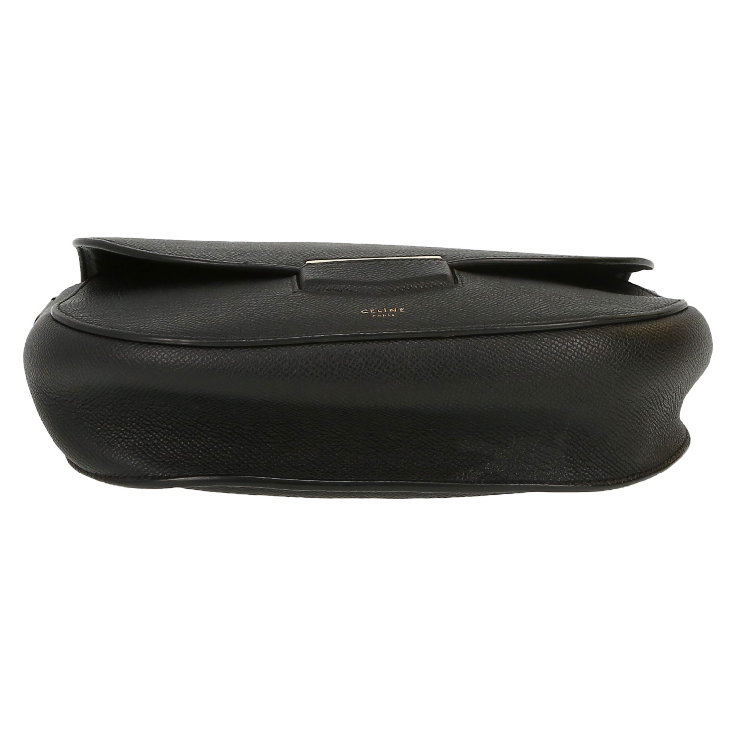 Borsa a tracolla Celine  Trotteur in pelle martellata nera - Detail D1