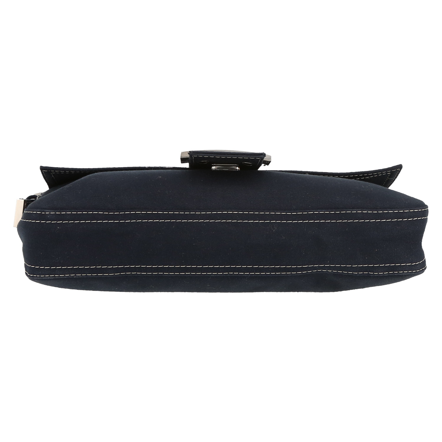 Borsa Fendi  Baguette in tela blu - Detail D1